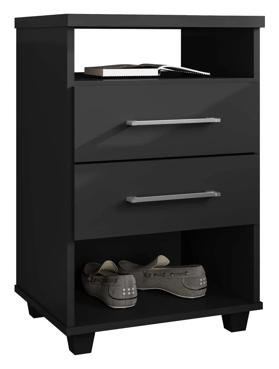 Mesa de cabeceira Valente em Preto